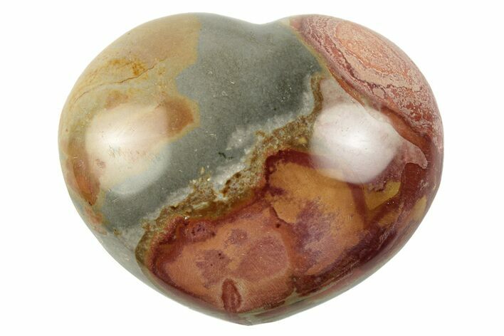 Wide, Polychrome Jasper Heart - Madagascar #254652